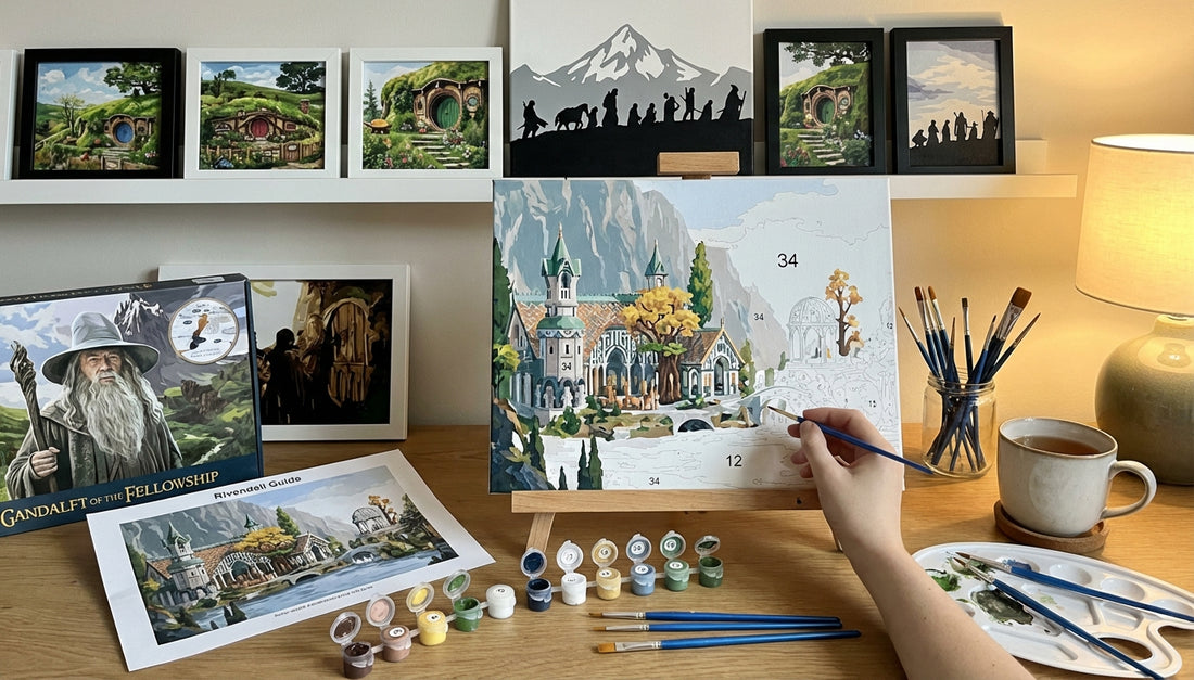 The Secret to Stunning LOTR Art: Paint by Numbers Kits with Fine Detail Brushes