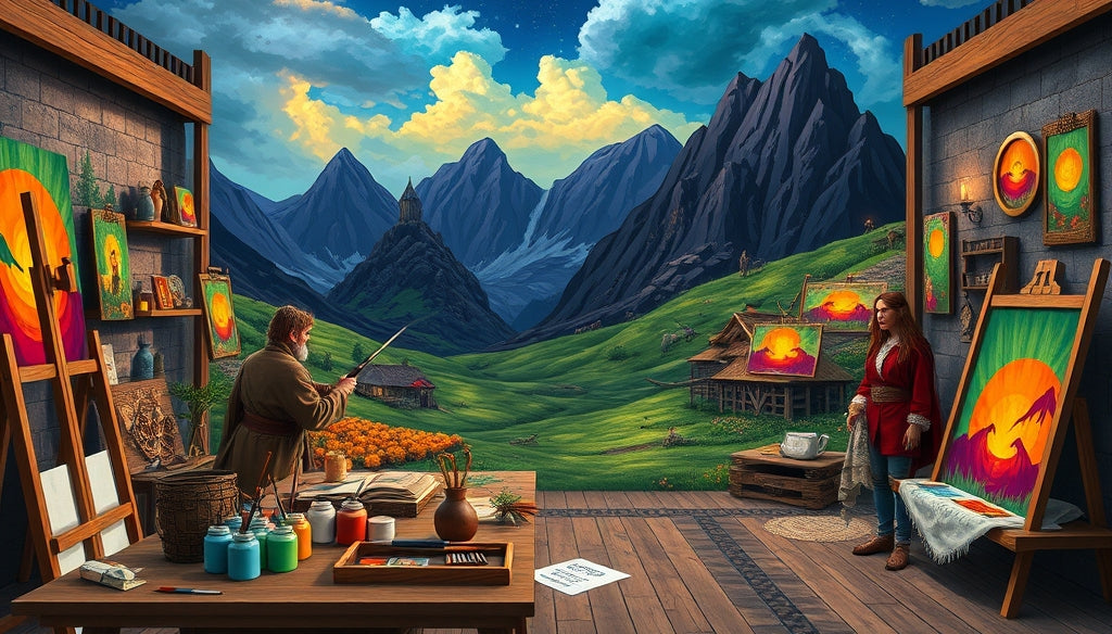 Join the Fellowship of Hobbyists: Paint by Numbers Kits with Fine Detail Brushes