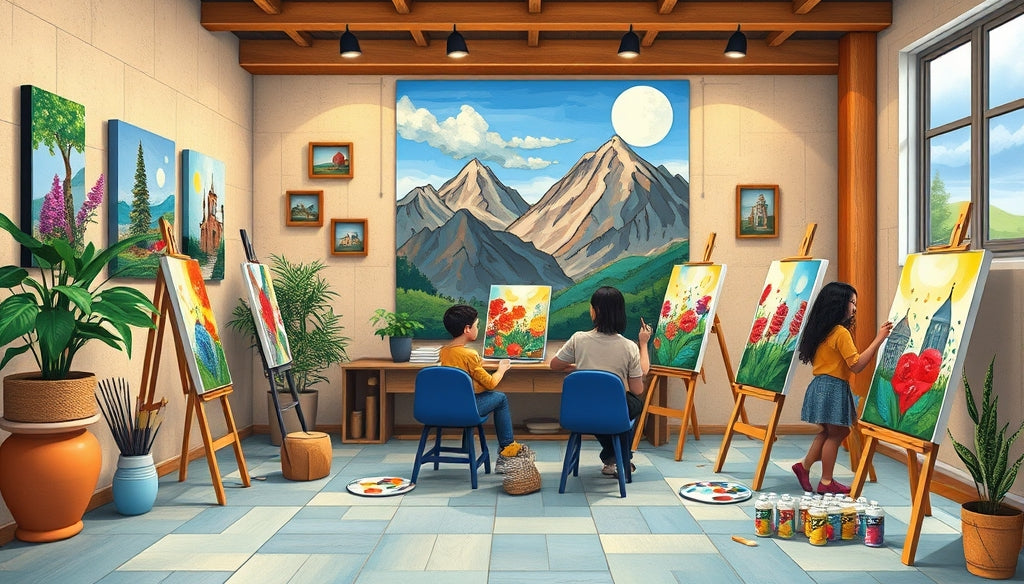 Find Paint by Numbers Kits with Wooden Frame Included for a Complete Set