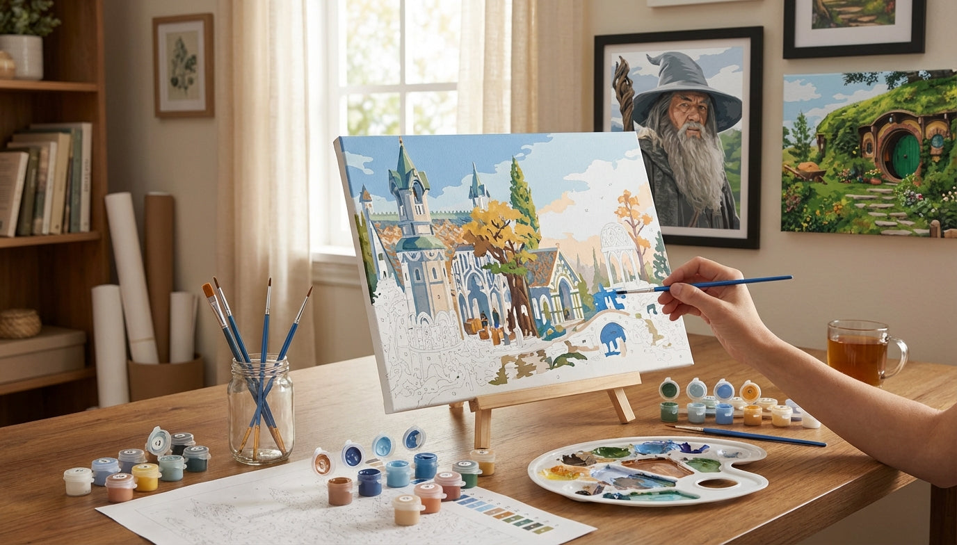 Bring Middle-earth Home: LoTR Paint by Numbers Kits with High-Quality Acrylic Paint