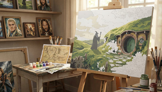 Elevate Your Art High-Quality Acrylic Paint in Lord of the Rings Paint by Numbers Kits