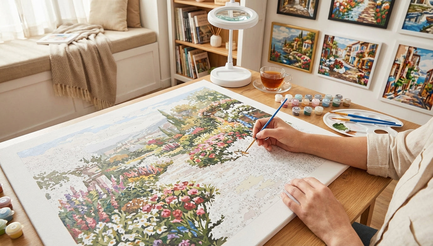 Beyond the Brush: Paint by Numbers with Fine Detail Brushes