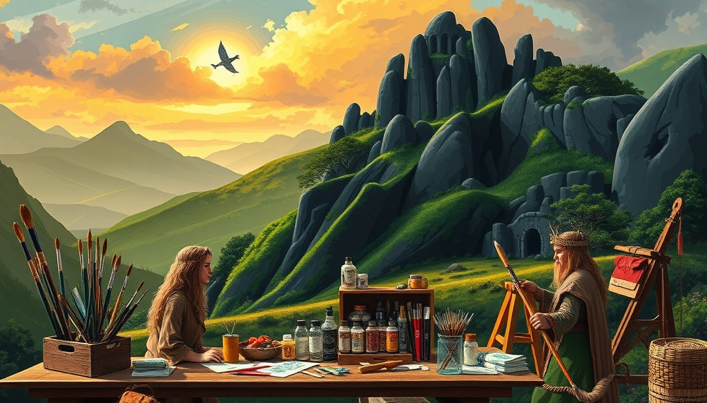 Wildlife and Nature Paint by Numbers Kits for Adults: Explore the Landscapes of Lord of the Rings