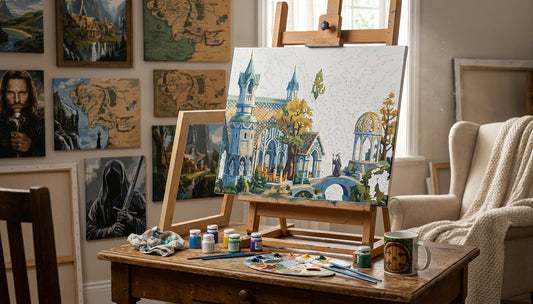Beyond the Canvas: LoTR Paint by Numbers Kits with Wooden Frame Included