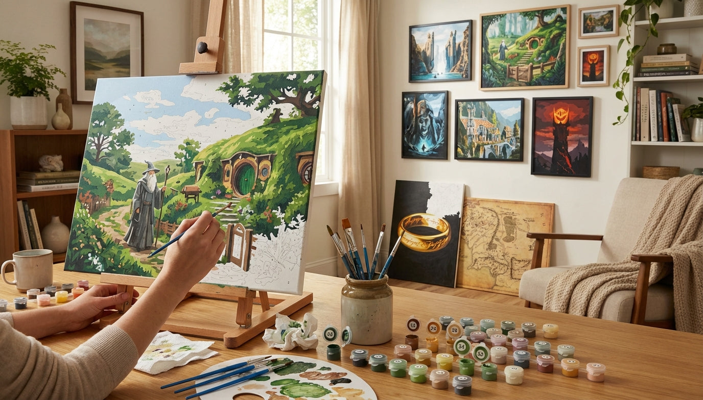 Beyond the Shire: Beginner-Friendly LoTR Paint by Numbers Kits Explored