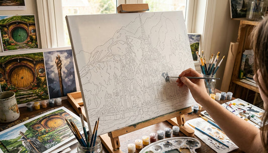 Explore Gondor: Extra Large Lord of the Rings Paint by Numbers Kits for Experienced Painters