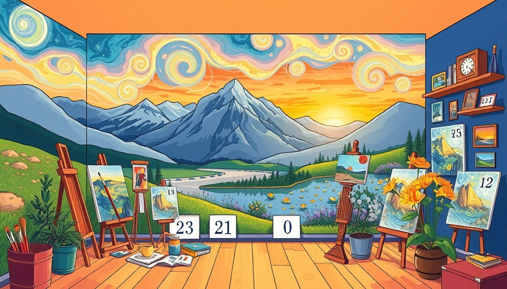 Unlock Artistry with Paint by Numbers Kits with Fine Detail Brushes