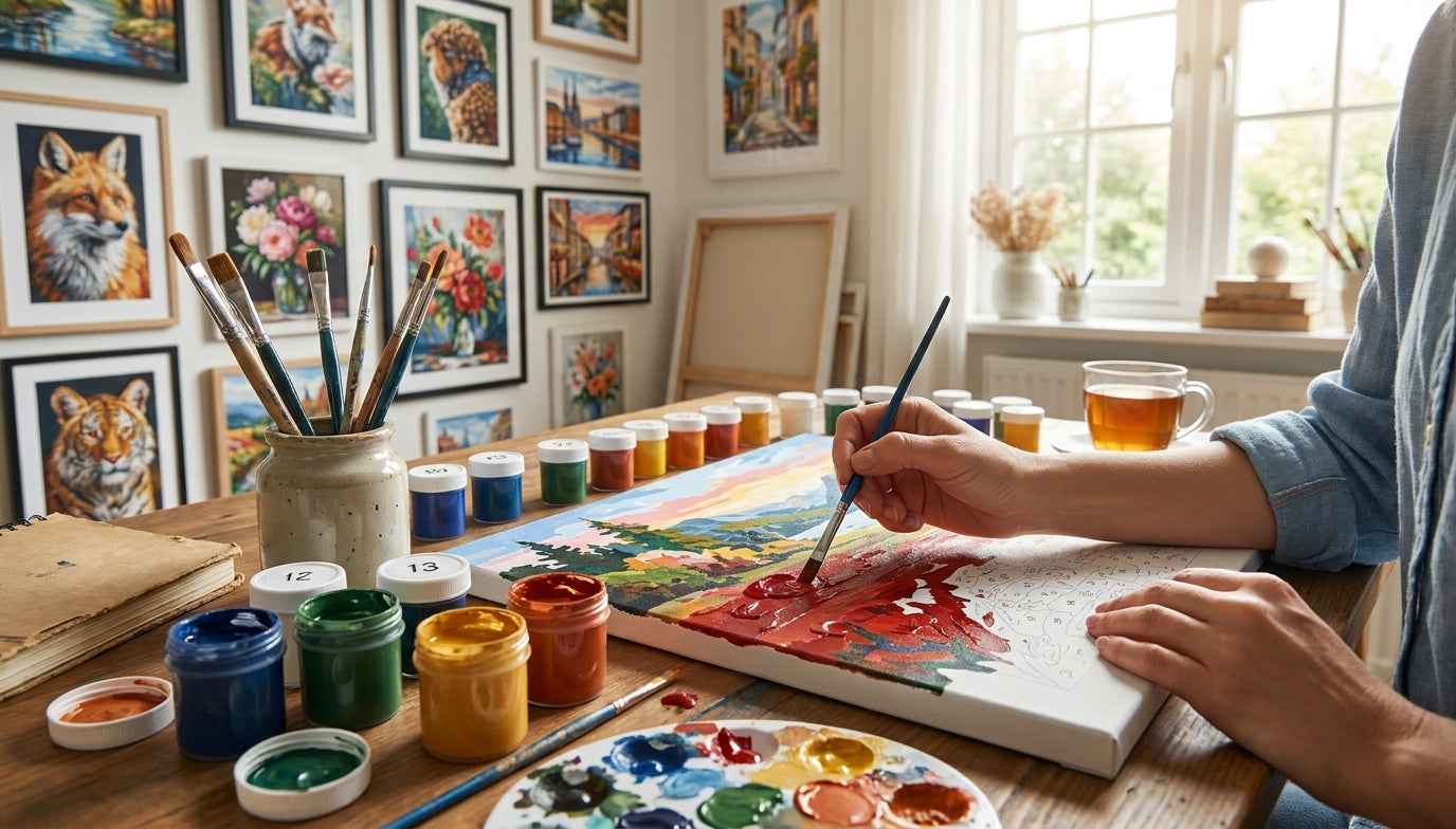 High-Quality Acrylic Paint: PBN Kits with Rich Colors
