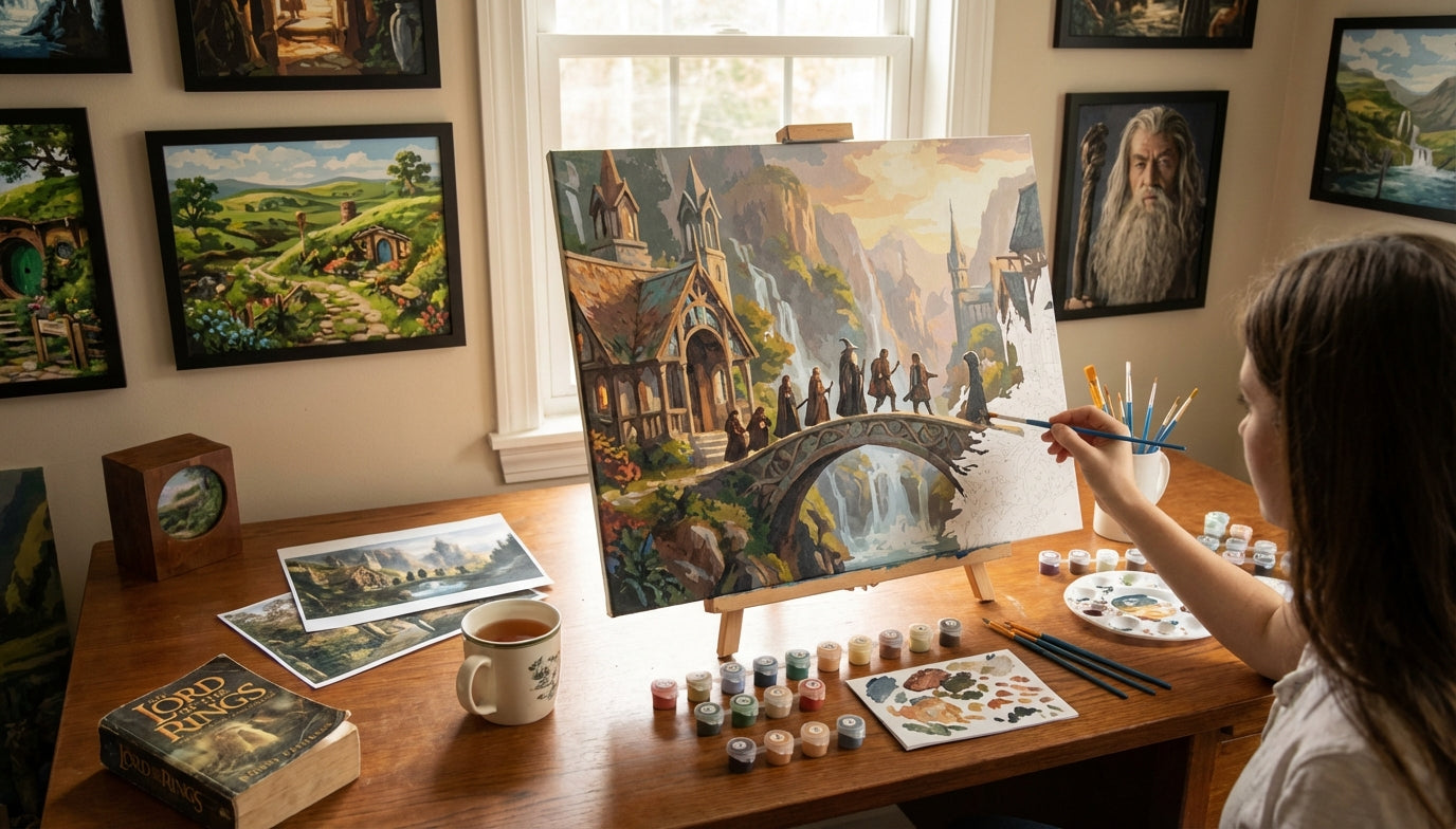 Stress Relief Found: Painting Iconic Lord of the Rings Scenes by Number