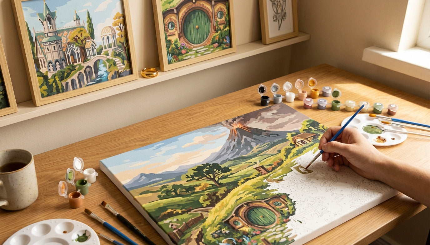 Journey to Mordor (Without the Stress): Easy LoTR Paint by Numbers for Beginners