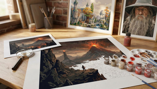 Discover Mordor's Beauty: High-Quality Lord of the Rings Paint by Numbers for Sale Online