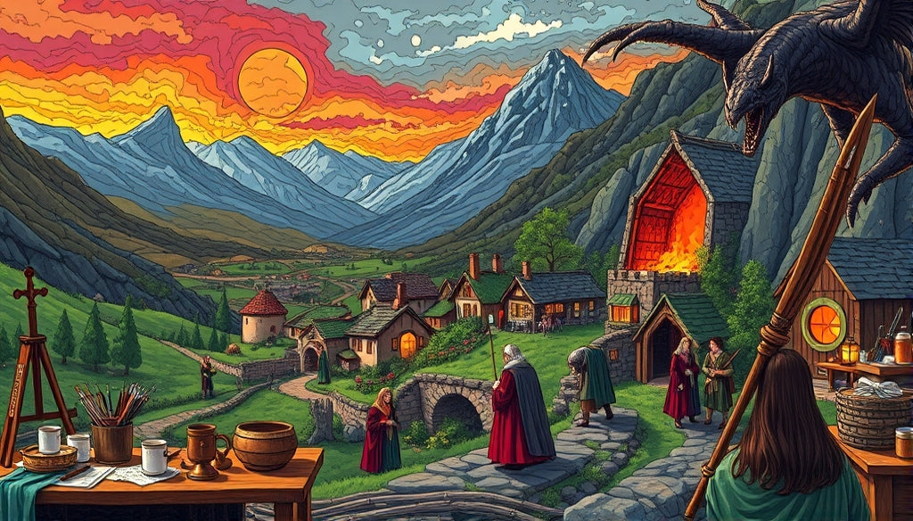 Turn Your Favorite The Lord of the Rings Scene into a Custom Paint by Numbers Kit