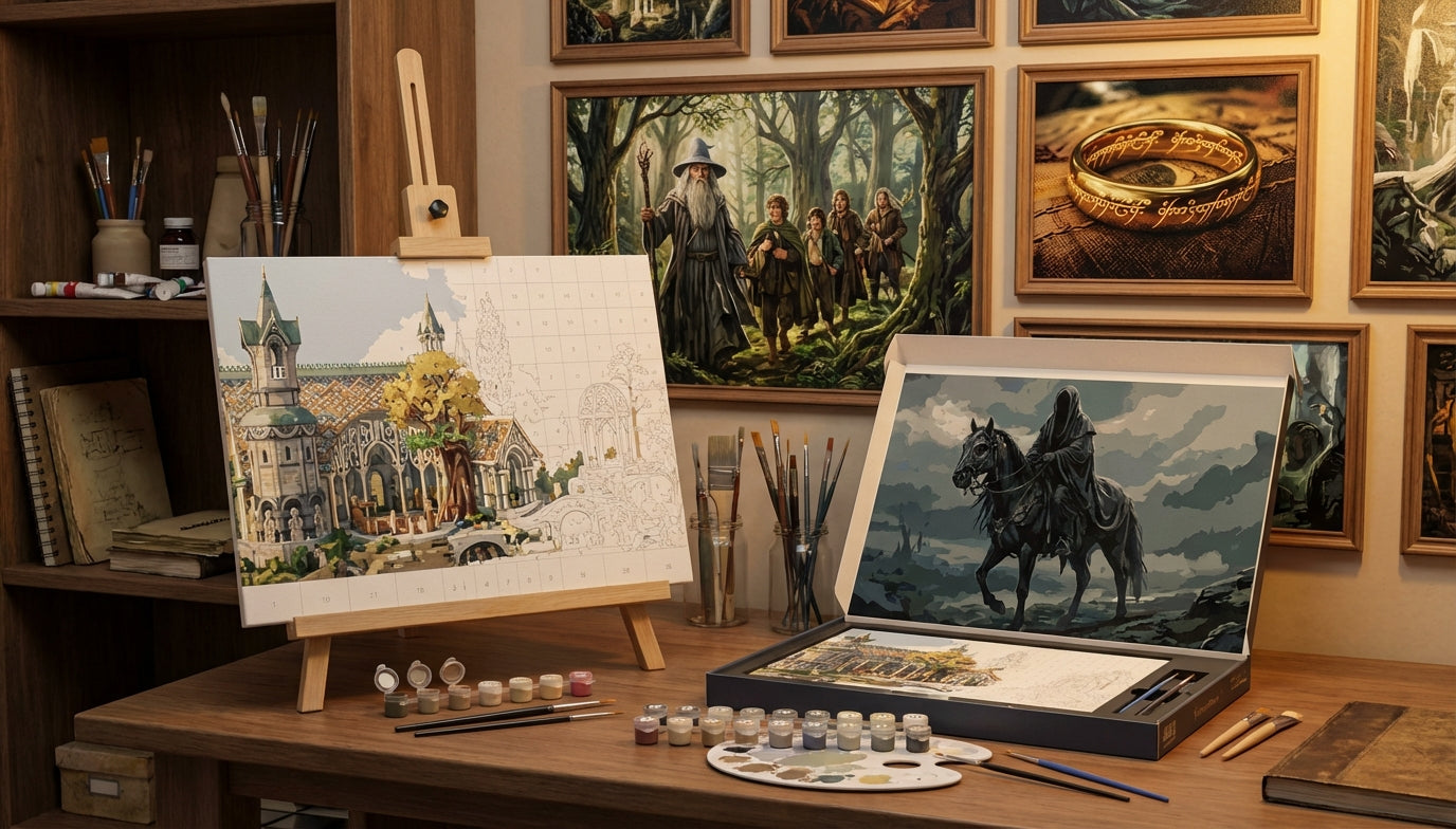 Beyond the Shire: Advanced LoTR Paint by Numbers Kits with Fine Details for Experienced Painters