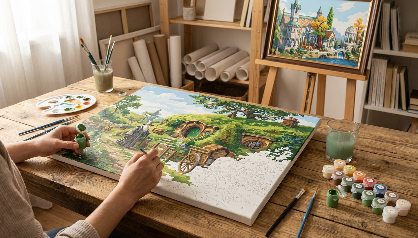 Unleash Your Inner Tolkien: Large Lord of the Rings Paint by Numbers Kits