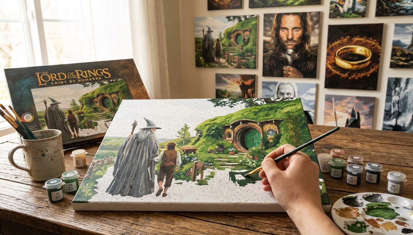 Epic Deals Await: Cheap Lord of the Rings Paint by Numbers Kits for Beginners