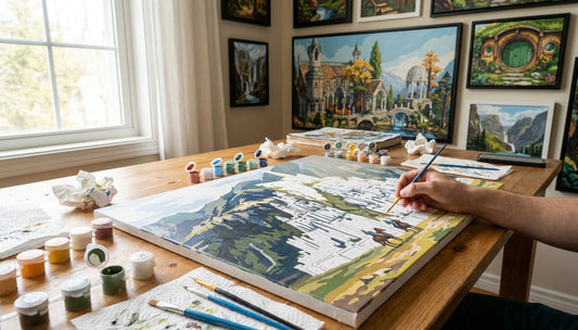 Explore Gondor and Beyond: Extra Large Lord of the Rings Paint by Numbers Kits