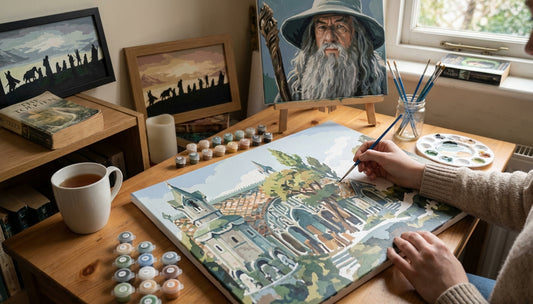 Recreate Iconic Scenes LoTR Paint by Numbers Kits with Fine Detail Brushes