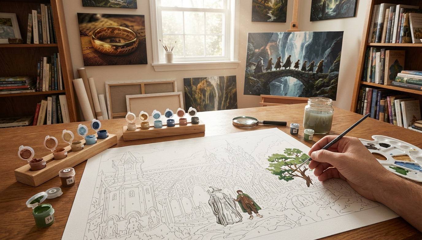 The Secret to Relaxation: Lord of the Rings Paint by Numbers Kits with High-Quality Acrylic Paint