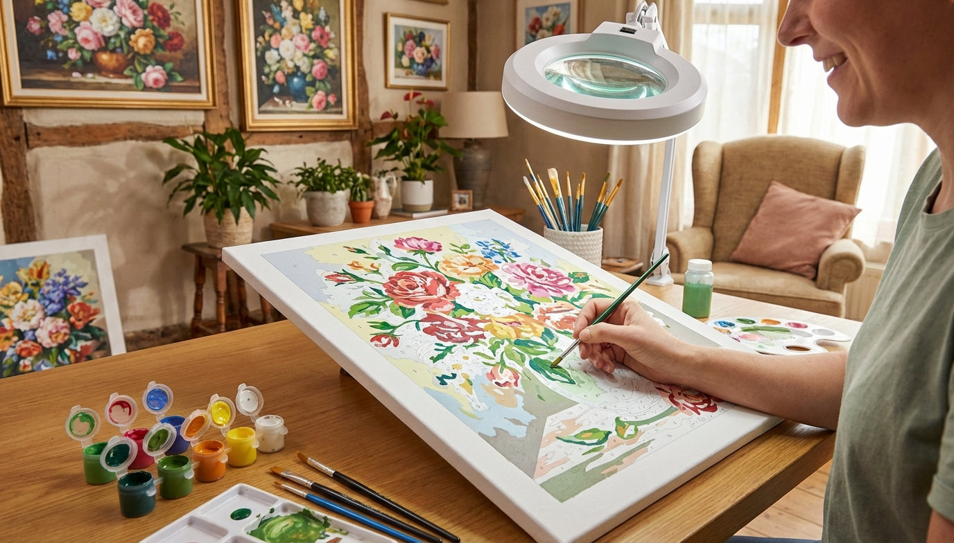 Detailed Flower PBN Kits: Stunning Art