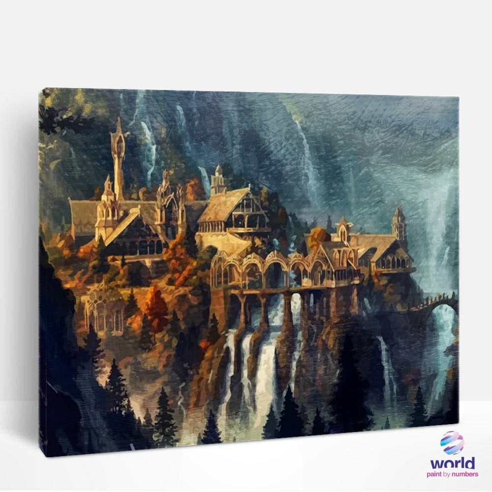 Rivendell Lord of the Rings Elf Kingdom  - World Paint by Numbers™ Kits DIY