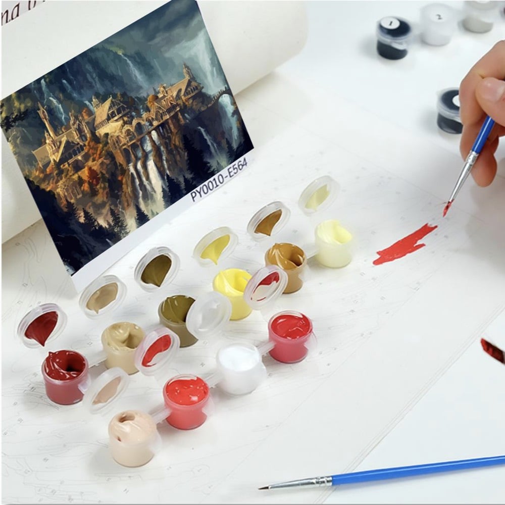 Rivendell Lord of the Rings Elf Kingdom  - World Paint by Numbers™ Kits DIY