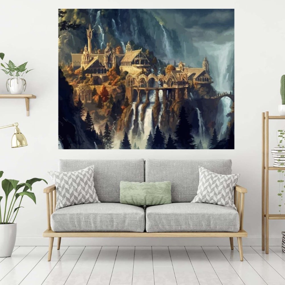 Rivendell Lord of the Rings Elf Kingdom  - World Paint by Numbers™ Kits DIY