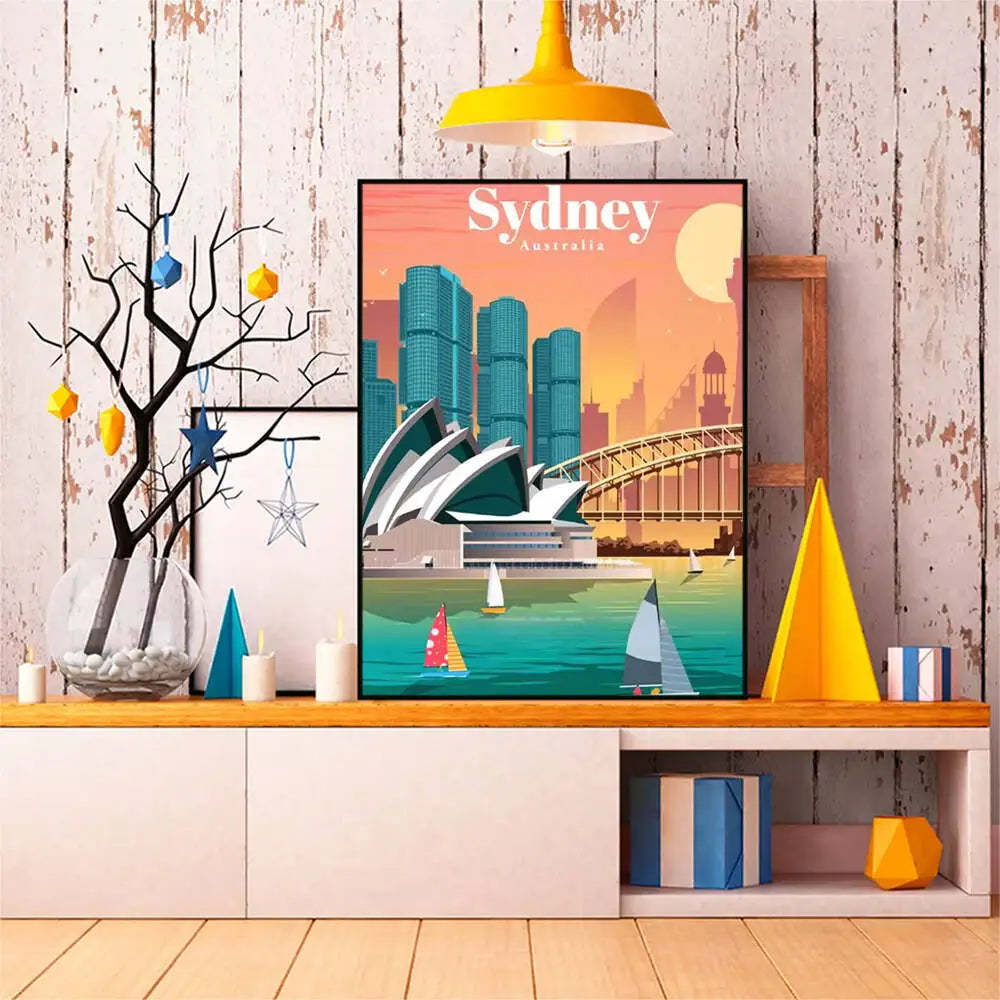 Cityscape 5D Diamond Art Kit for Home Decor - Paint by Numbers Kits for Adults