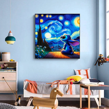 Stitch Cartoon Diamond Painting Kit - Handmade Home Decoration - Paint by Numbers Kits for Adults