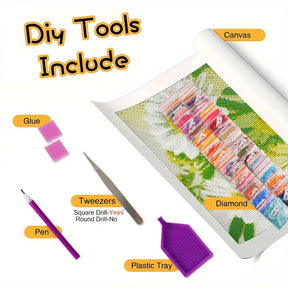 Desert House Landscape 5D Diamond Painting Kit - DIY Mosaic Home Decor Gift - Diamond Painting