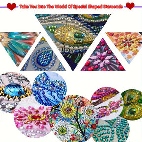 Cartoon Cat Coaster Set - 10pcs Round 10x10cm - Diamond Painting