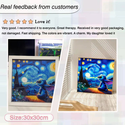 Stitch Cartoon Diamond Painting Kit - Handmade Home Decoration - Paint by Numbers Kits for Adults