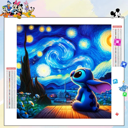Stitch Cartoon Diamond Painting Kit - Handmade Home Decoration - Paint by Numbers Kits for Adults