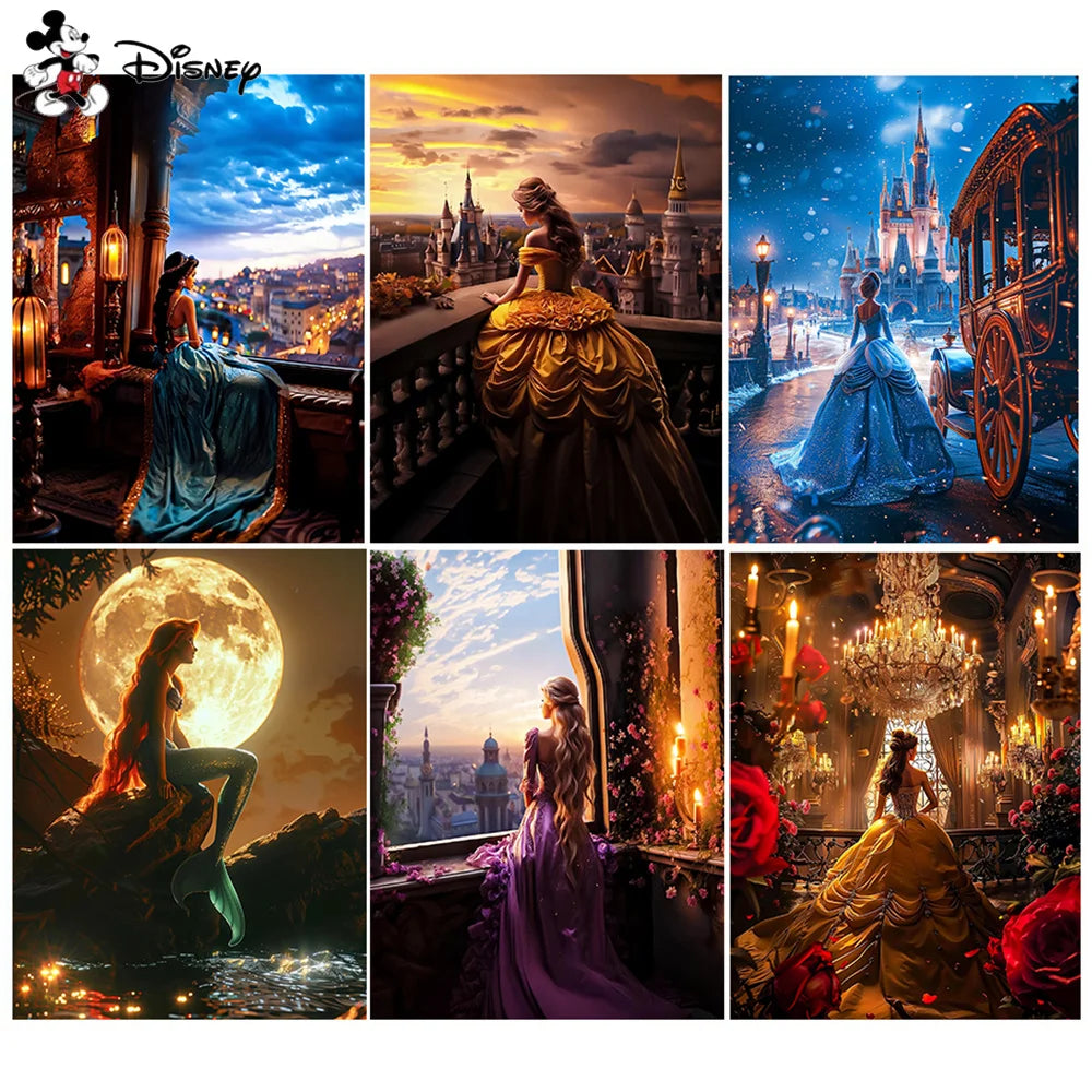 Jasmine Belle Sleeping Beauty - Princess Full Square Mosaic Art - Diamond Painting
