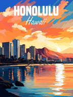 Desert Oasis Cityscape 5D Diamond Painting Kit - Paint by Numbers Kits for Adults