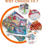 Eiffel Tower Paris Landscape 5D Diamond Painting Kit - Scenic Diamond Art for Adults - Paint by Numbers Kits for Adults