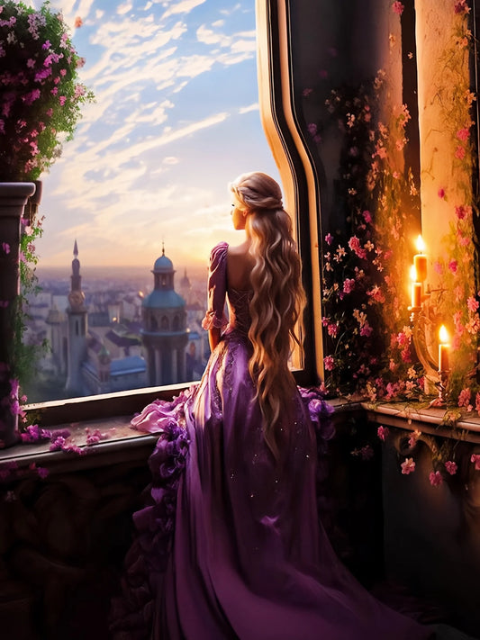 Disney Princess Diamond Painting Set - Jasmine, Belle & Sleeping Beauty - Paint by Numbers Kits for Adults