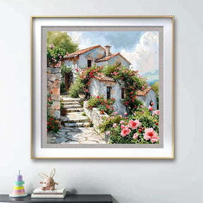 Evershine Full Diamond Painting - House Landscape 5D DIY Mosaic Kit for Creative Home Decor - Diamond Painting