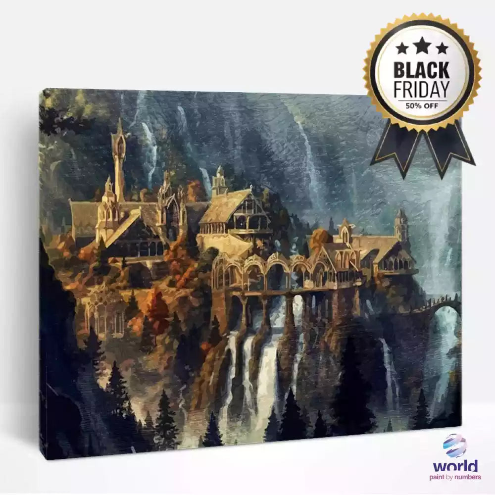 Rivendell Lord of the Rings Elf Kingdom  - World Paint by Numbers™ Kits DIY