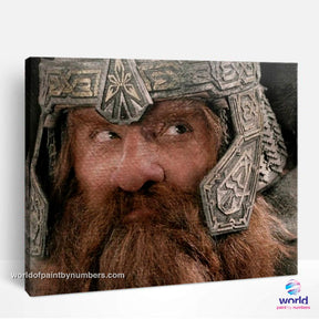 Gimli the Dwarf Warrior - Lord of the Rings - World Paint by Numbers™ Kits DIY