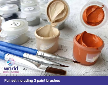 2 Boats on the Blue Lake - World Paint by Numbers™ Kits DIY