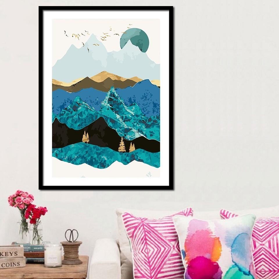 Alps in a Blue Summer - World Paint by Numbers™ Kits DIY