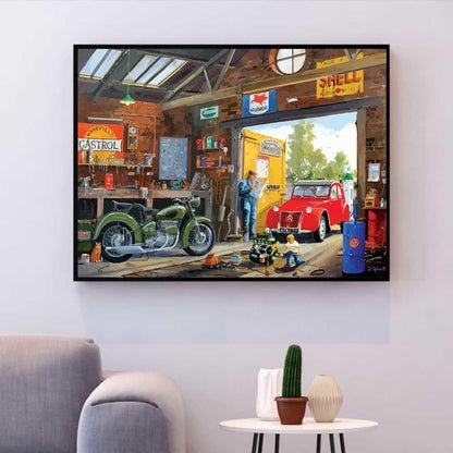 American Old Style Garage - World Paint by Numbers™ Kits DIY