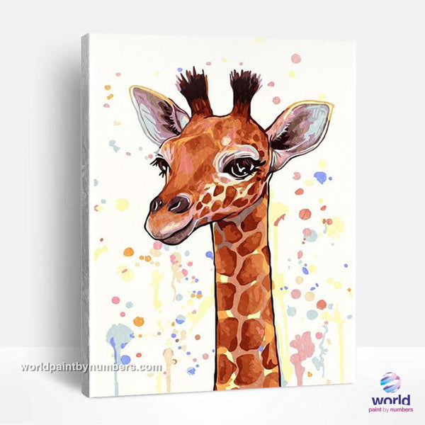 Baby Giraffe - World Paint by Numbers Kits DIY