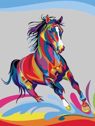 Beautiful Colorful Horse - World Paint by Numbers™ Kits DIY