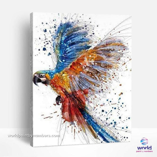Beautiful Flying Macaw - World Paint by Numbers™ Kits DIY