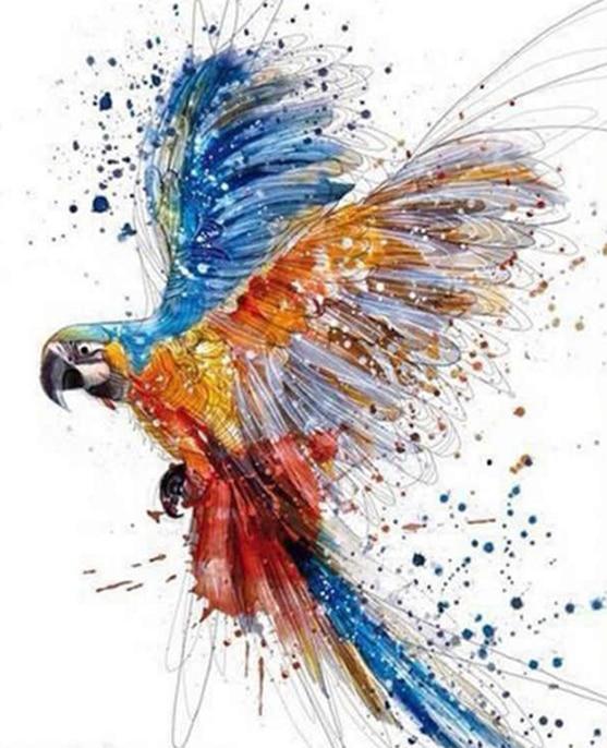 Beautiful Flying Macaw - World Paint by Numbers™ Kits DIY