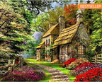 Beautiful little House in the Forest - World Paint by Numbers™ Kits DIY