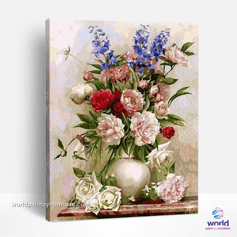 Beautiful Roses Pot - World Paint by Numbers™ Kits DIY