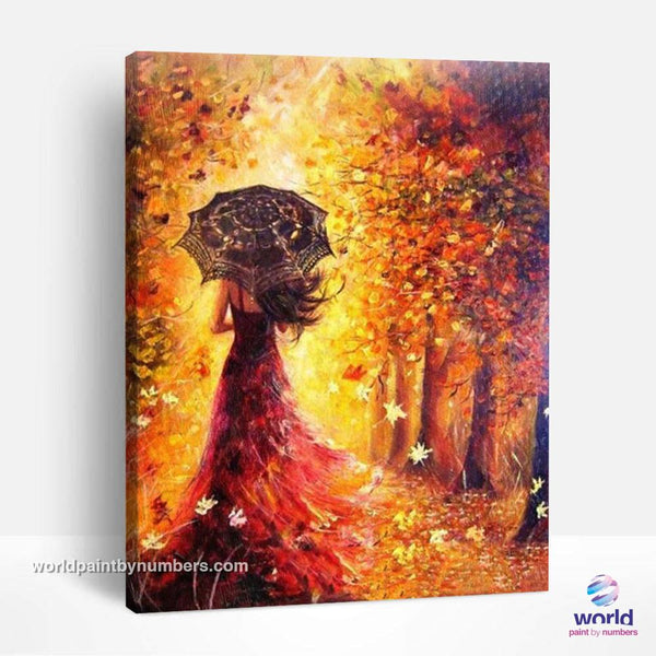 Beautiful Woman Autumn - World Paint by Numbers™ Kits DIY