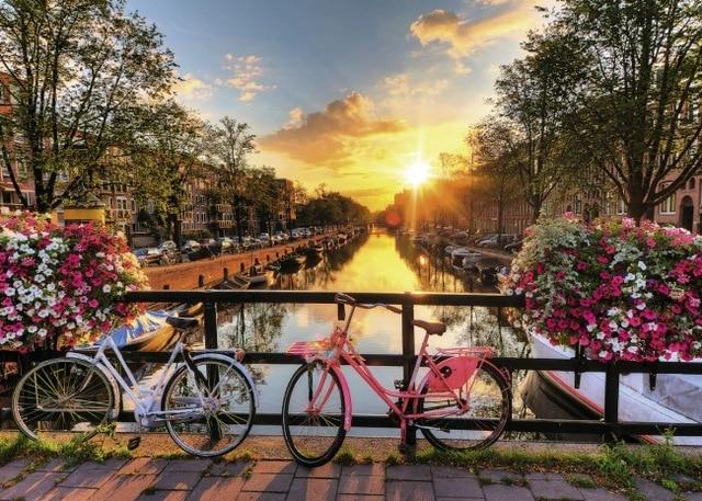 Bike Tour in Amsterdam - World Paint by Numbers™ Kits DIY